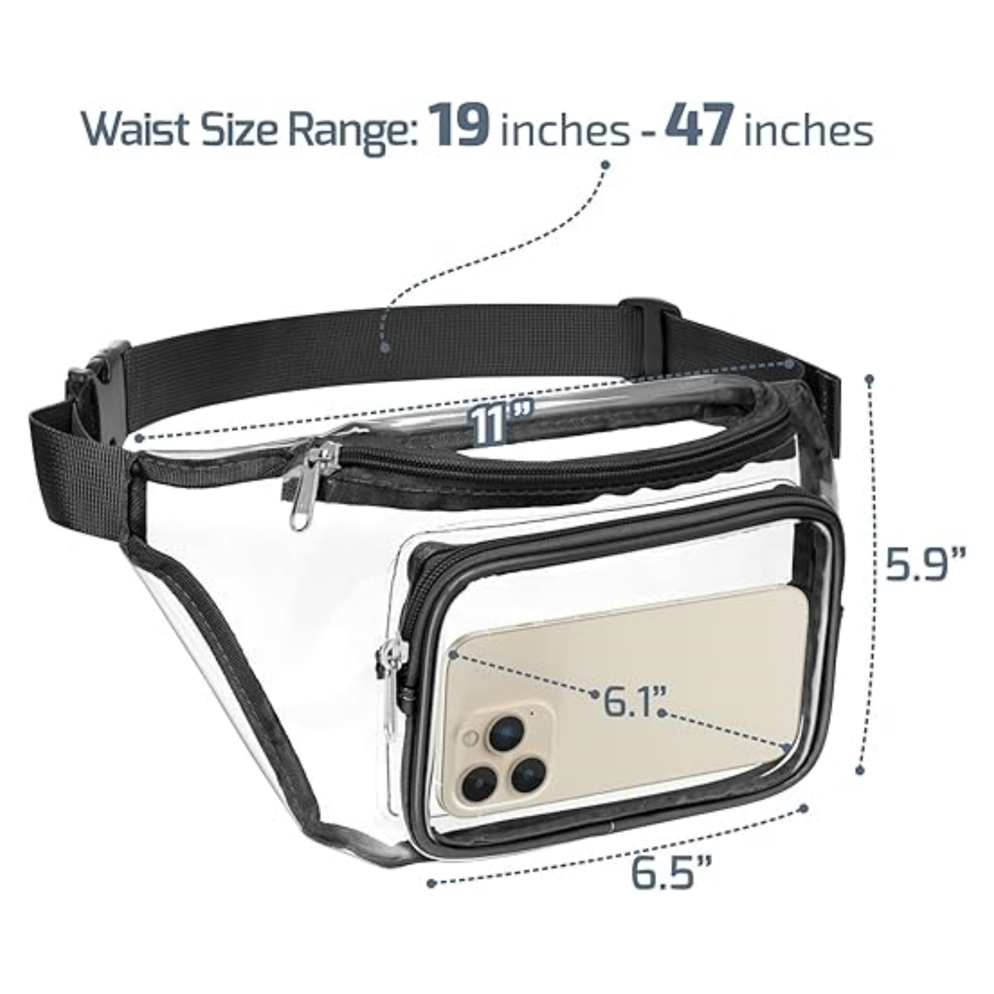 Stadium Approved Clear Fanny Pack Item No#11461 - Image 3