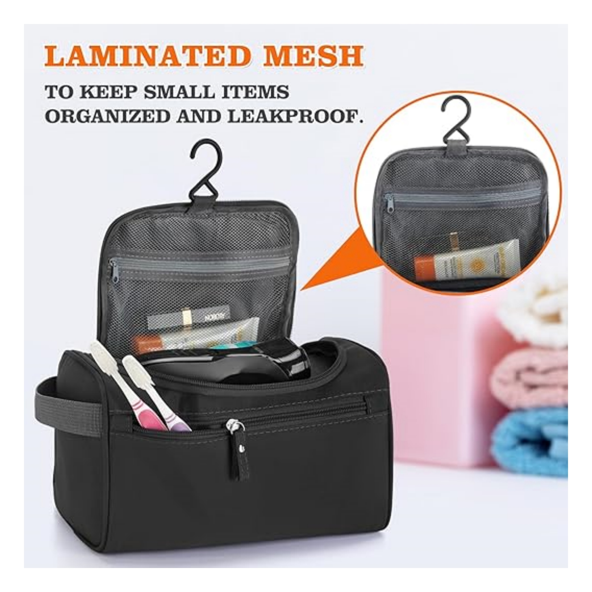 Hanging Travel Toiletry Bag Item No#11467 - Image 5