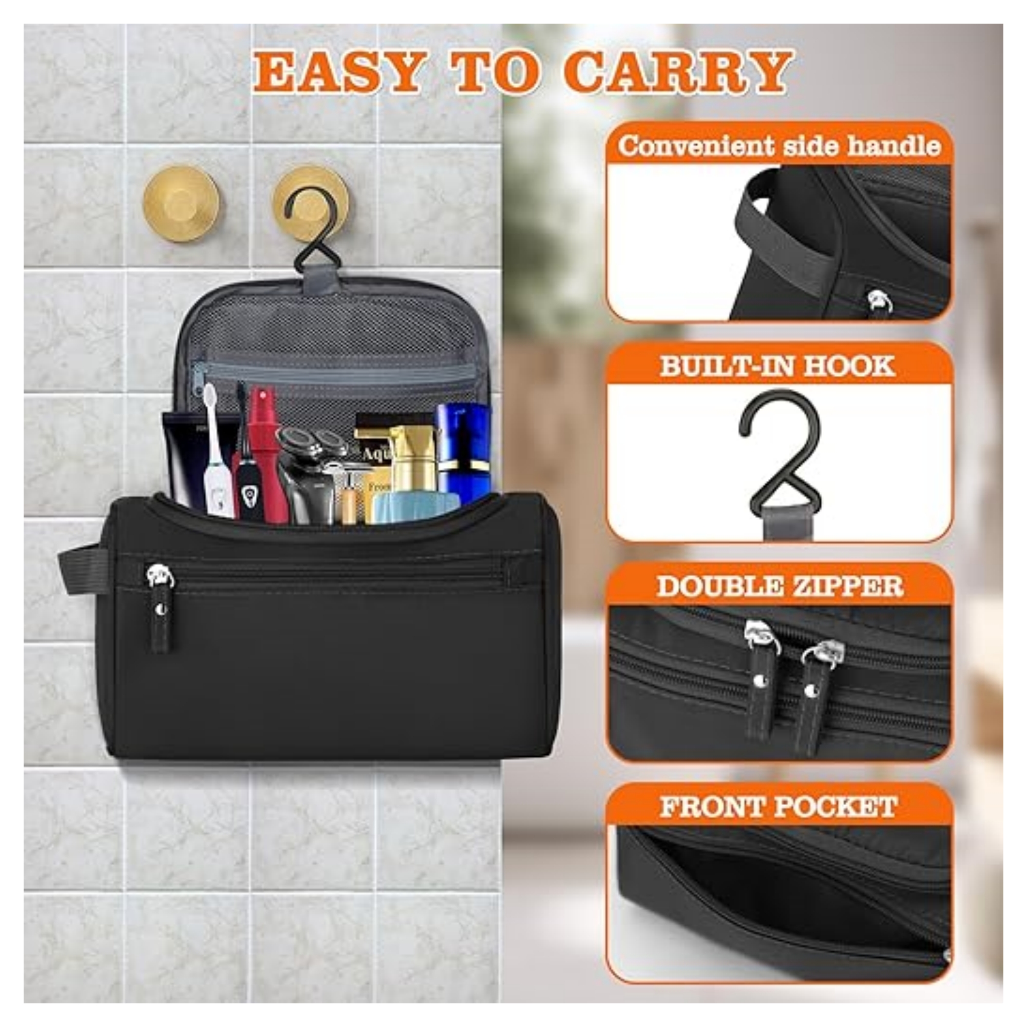Hanging Travel Toiletry Bag Item No#11467 - Image 6