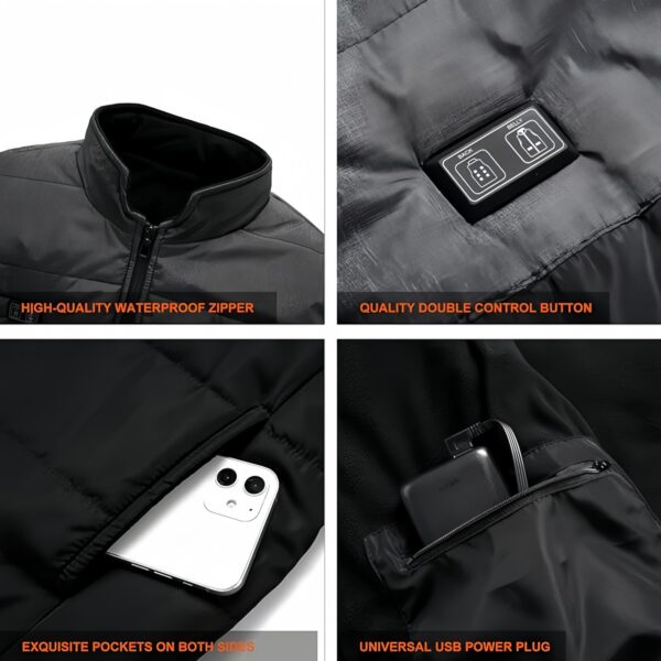 Usb Rechargeable Heating Jacket Item No#11558 - Image 5