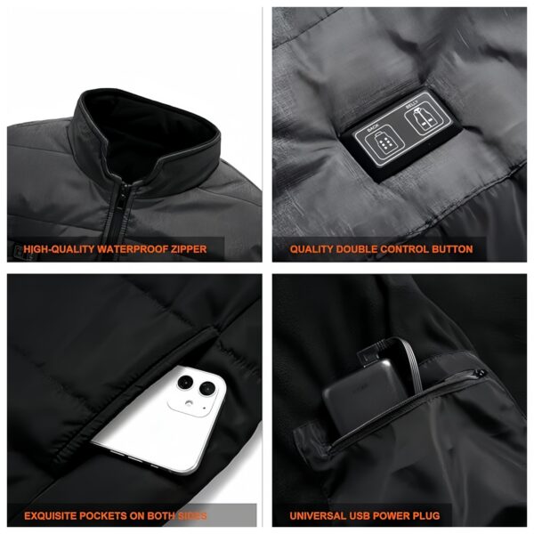 Usb Rechargeable Heating Jacket Item No#11559 - Image 5