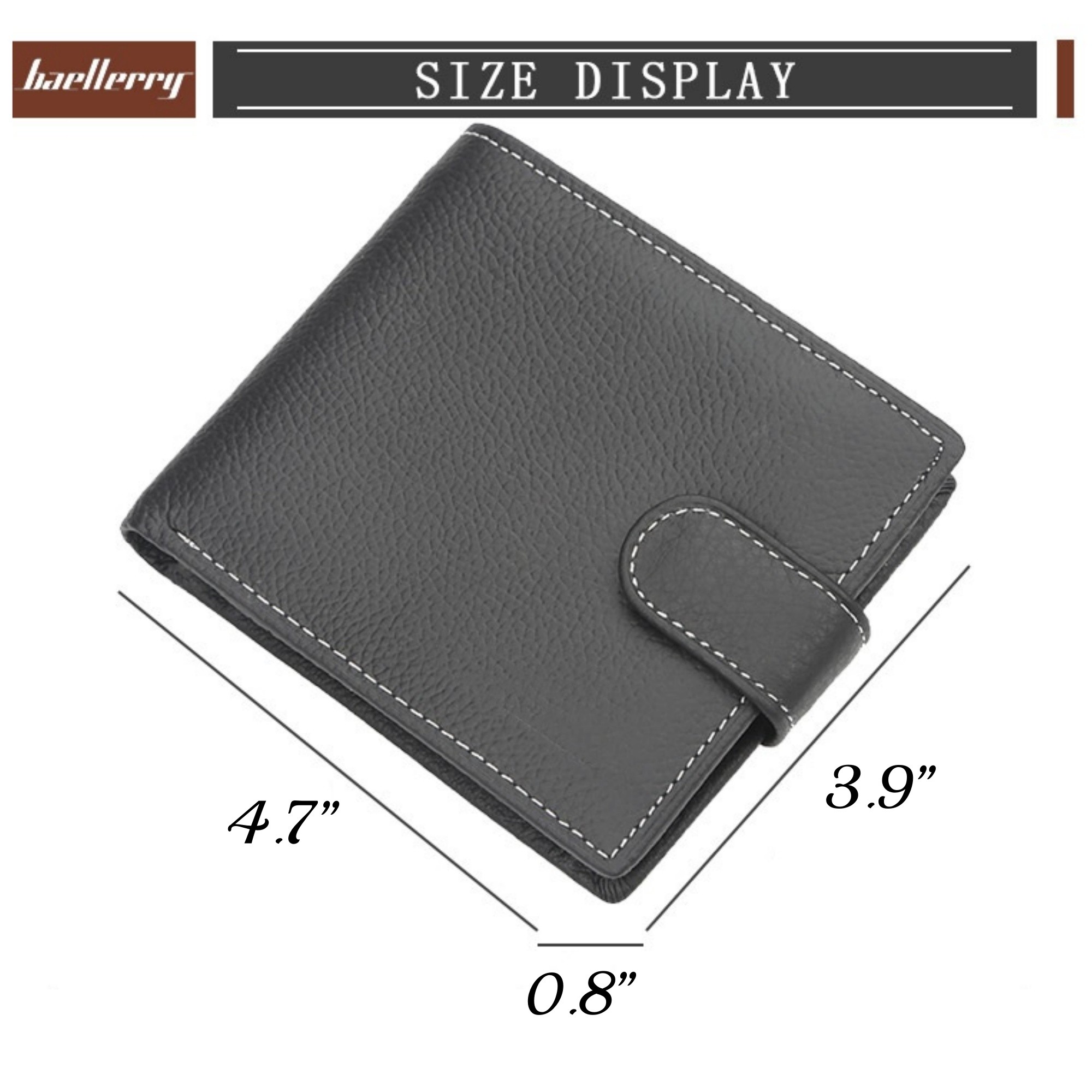 Men'S Leather Short Zipper Hasp Purse Item No#12046 - Image 3