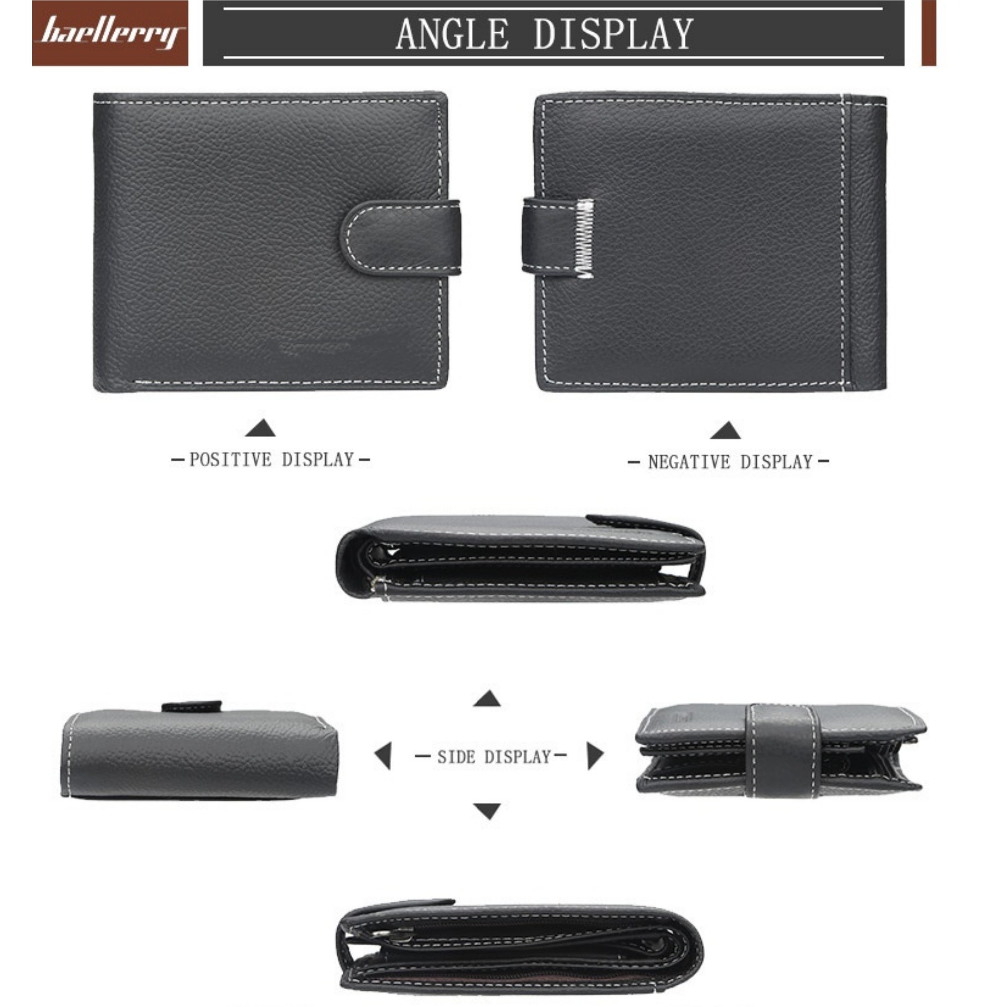 Men'S Leather Short Zipper Hasp Purse Item No#12046 - Image 5