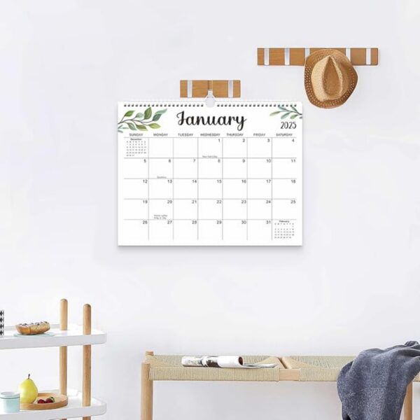 18 Months 14.8"*11.5" Leaves Wall Calendar From Jan 2025 To June 2026 Item No#12050 - Image 6