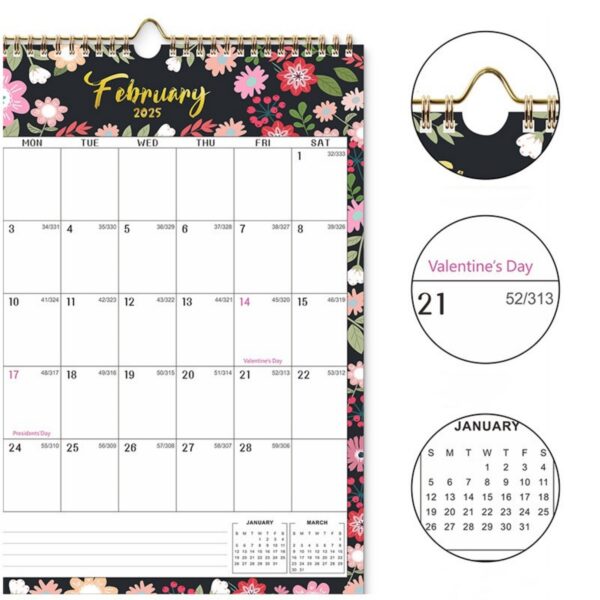 18 Months 14"*11" Wall Calendar From Jan 2025 To June 2026 Item No#12058 - Image 4