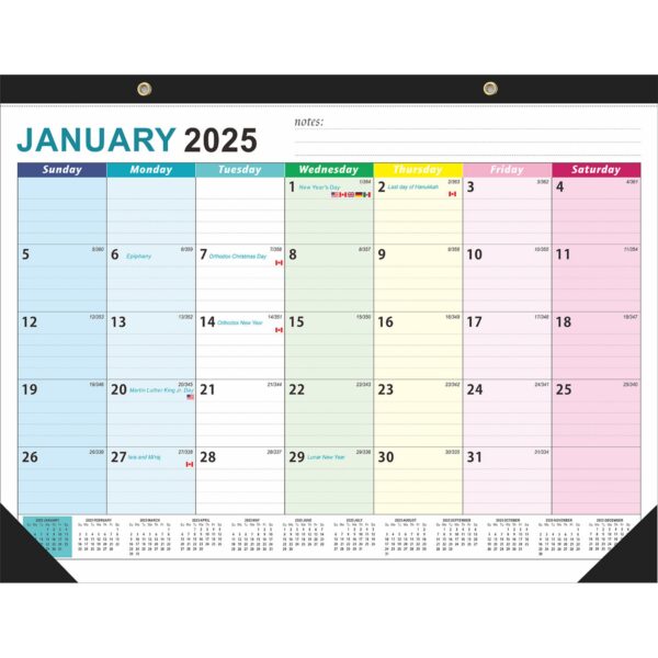 18 Months 17"*12" Wall Calendar From Jan 2025 To June 2026 Item No#12059