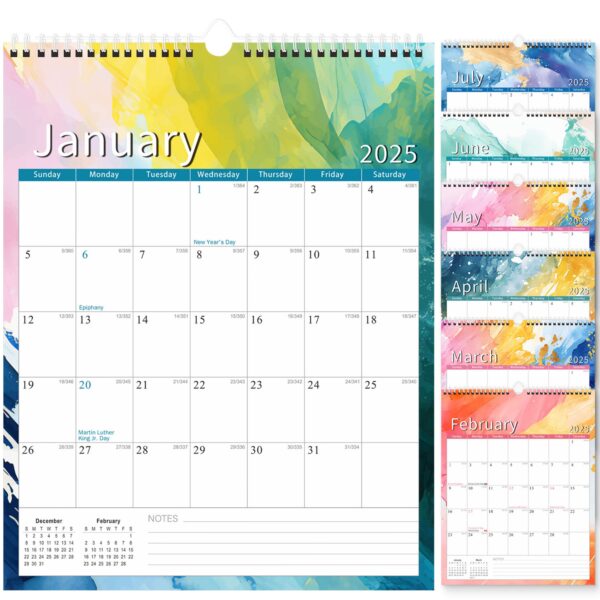 18 Months 14"*11" Wall Calendar From Jan 2025 To June 2026 Item No#12067 - Image 2