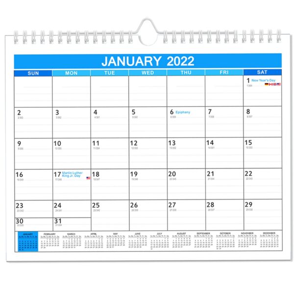 18 Months 15"*12" Wall Calendar From Jan 2025 To June 2026 Item No#12069