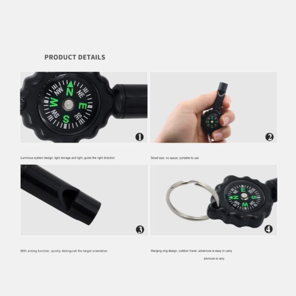 2 In 1 Survival Emergency Whistle Compass Item No#12081 - Image 5