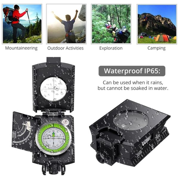 Professional Metal Waterproof Compass Item No#12084 - Image 7