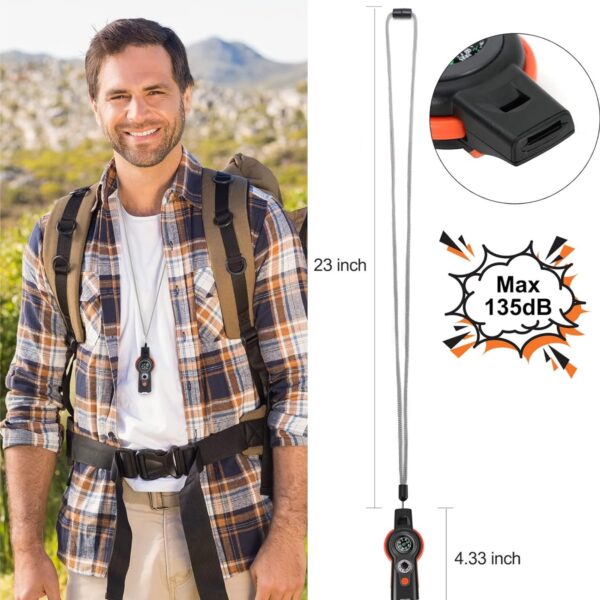 7-In-1 Emergency Survival Function Whistle Item No#12091 - Image 3