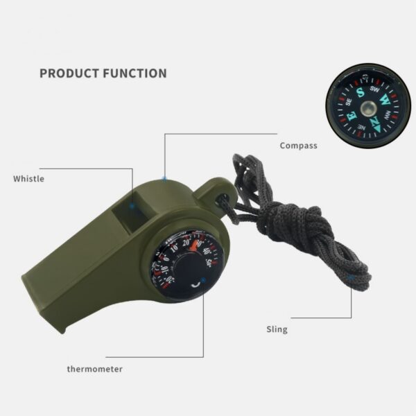 3-In-1 Whistles With Compass And Thermometer Item No#12092 - Image 4
