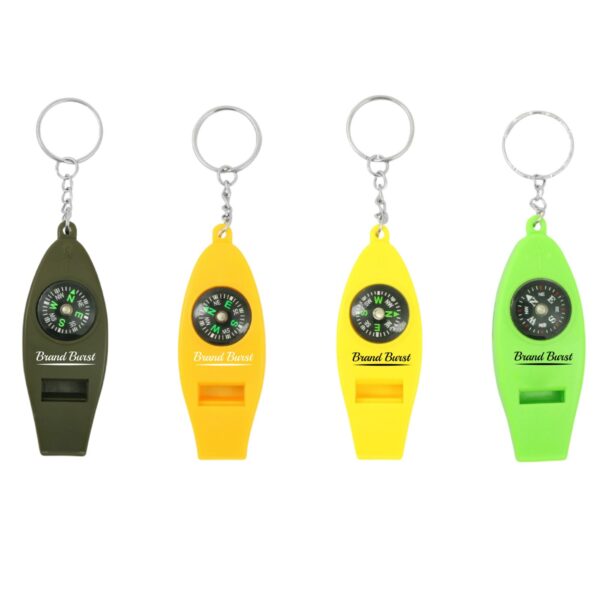 4-In-1 Portable Outdoor Multifunctional Compass Whistle Item No#12094