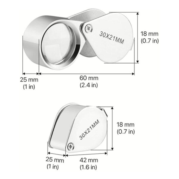 30X 21Mm Mini Folding Magnifier Item No#12096 - Image 3