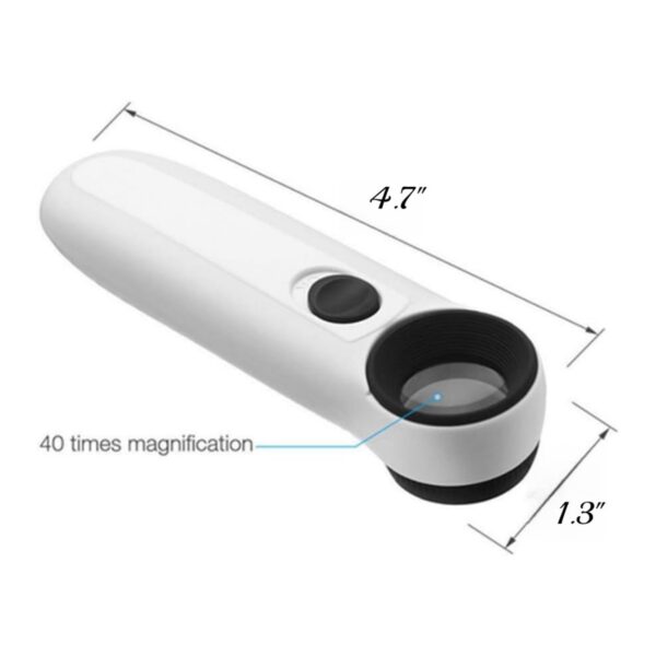 40x High Power Hand Held Magnifier With 2-LED Light Item No#12115 - Image 3