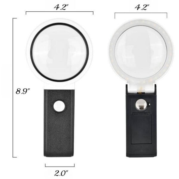 5X 25X Magnifying Glasses With Light And Stand Item No#12136 - Image 3