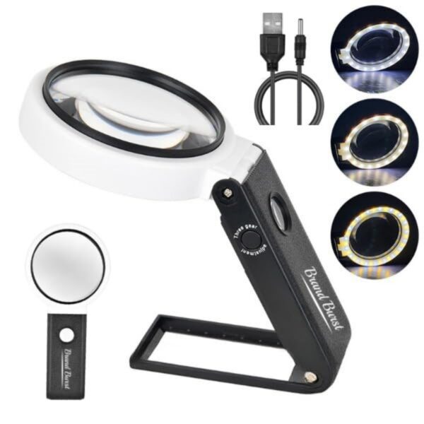 3.5X 25X Magnifying Glasses With Light And Stand Item No#12137