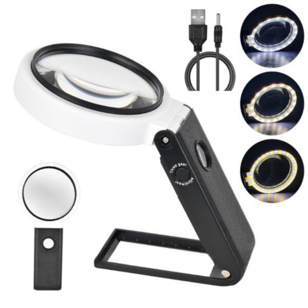 3.5X 25X Magnifying Glasses With Light And Stand Item No#12137 - Image 2