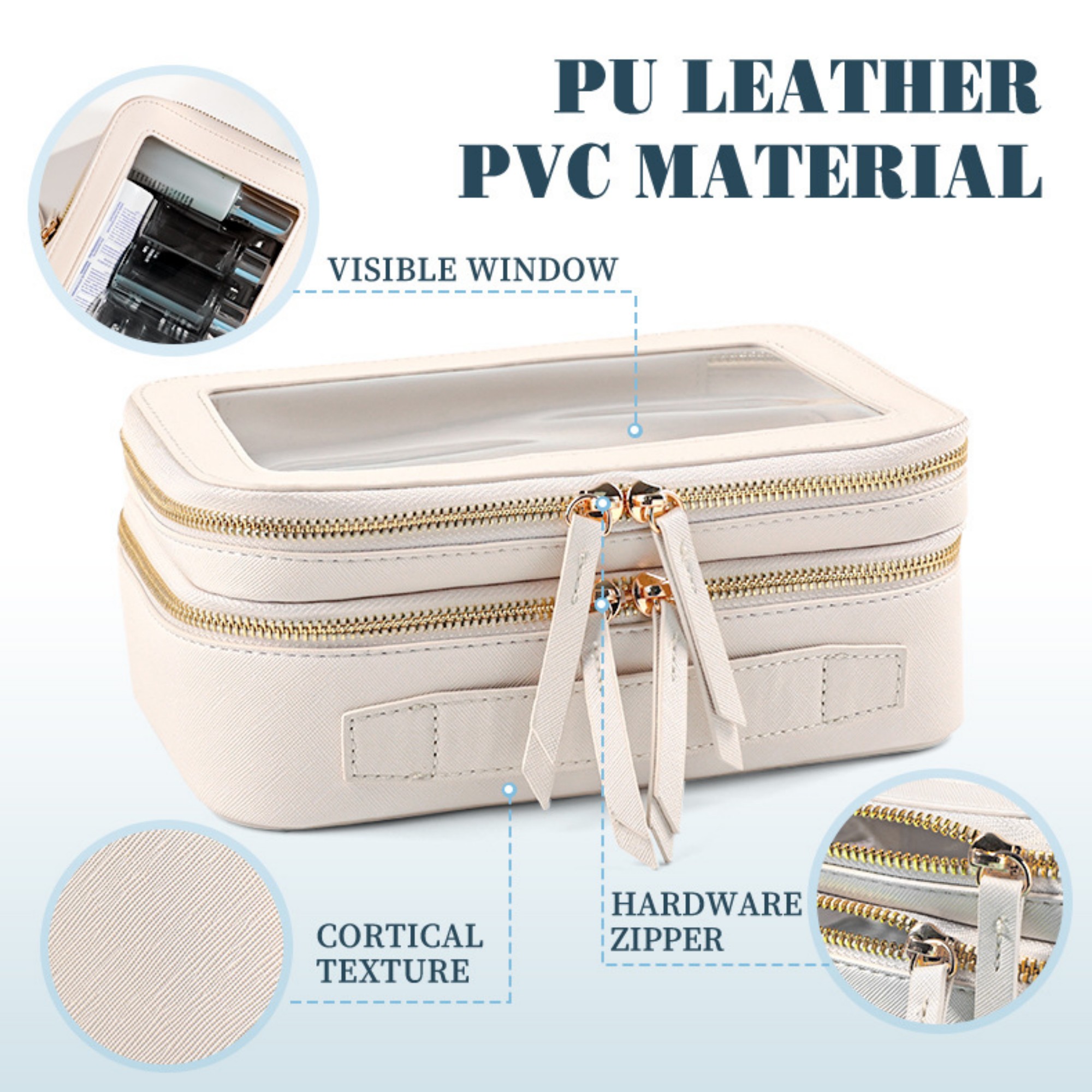 Double Layer Clear Makeup Bags Item No#12167 - Image 6
