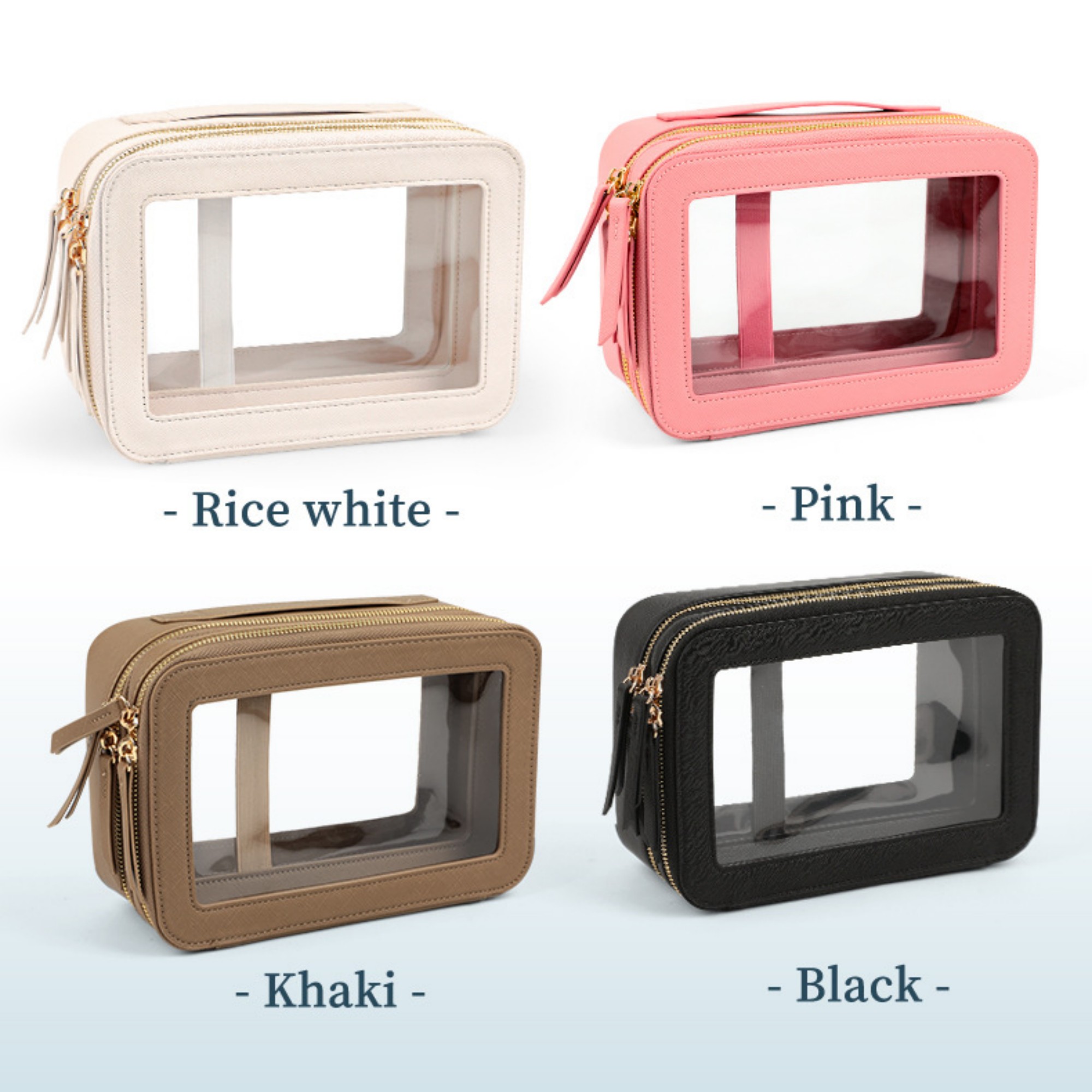 Double Layer Clear Makeup Bags Item No#12167 - Image 7