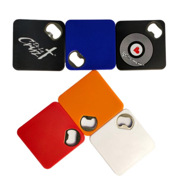 Stainless Steel Abs Personalized Bottle Opener Coaster Item No#12213 - Image 2