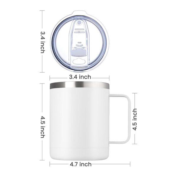12Oz Coffee Mug With Handle And Sliding Lid Item No#12235 - Image 3