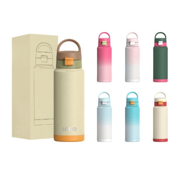 18 Oz Stainless Steel Insulated Water Bottle With Handle Item No#12326