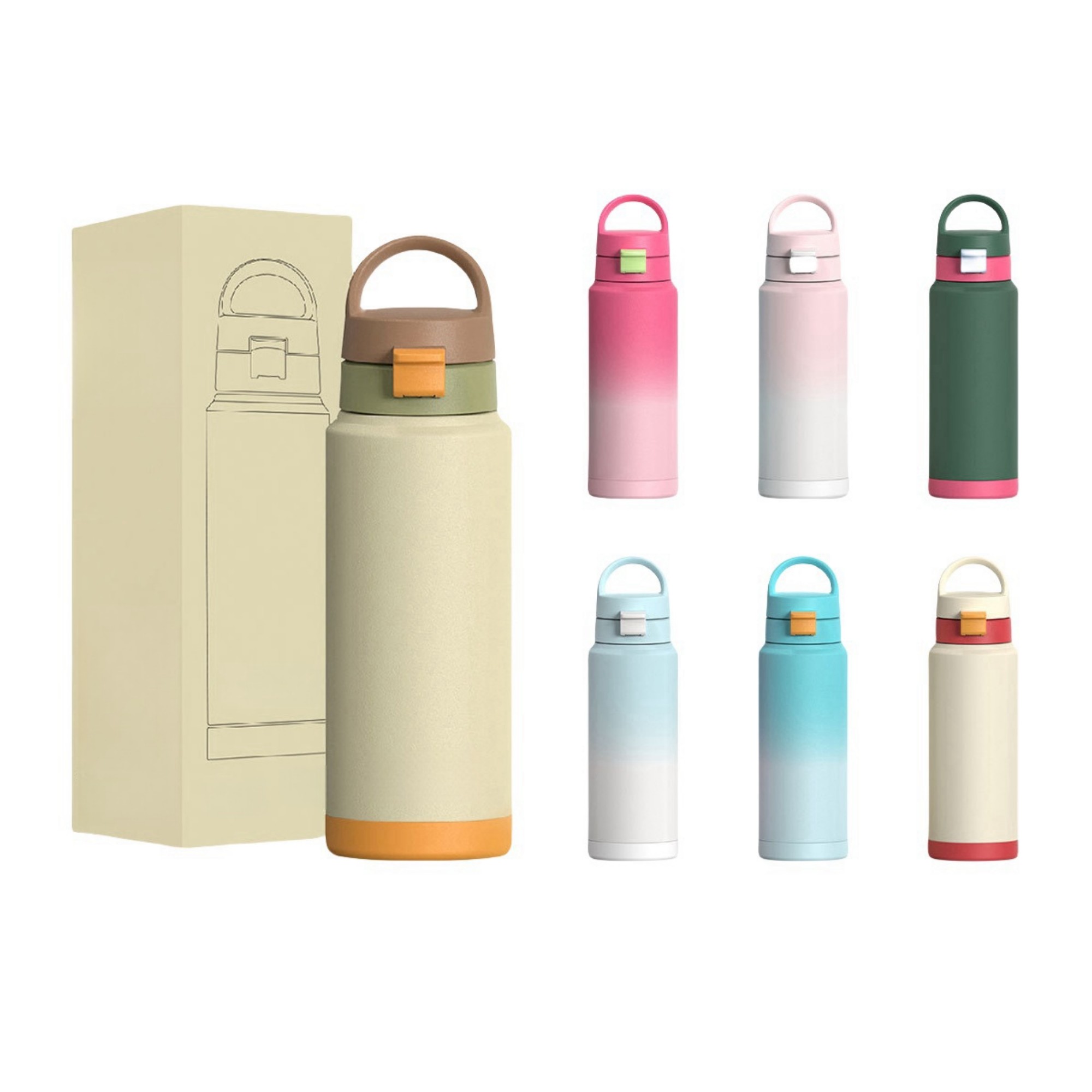 40 Oz Stainless Steel Insulated Water Bottle With Handle Item No#12329 - Image 2