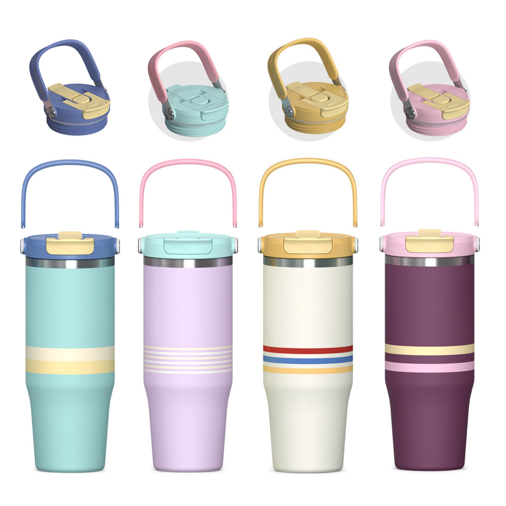 40 Oz Stainless Steel Insulated Water Bottle With 2-In-1 Lid Item No#12333