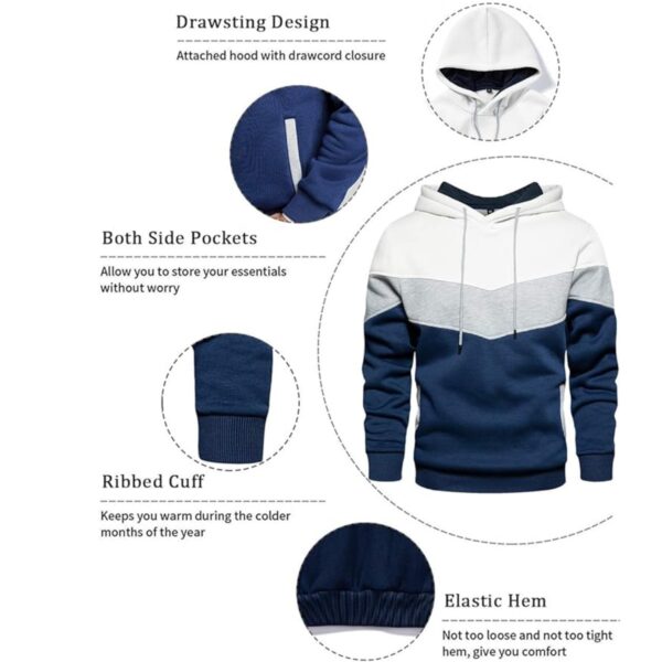 Long Sleeve Hoodie With Kangaroo Pockets Item No#12340 - Image 3