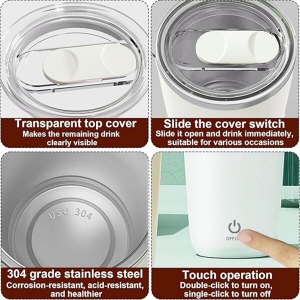 Rechargeable Self Stirring Mug Item No#11618 - Image 5