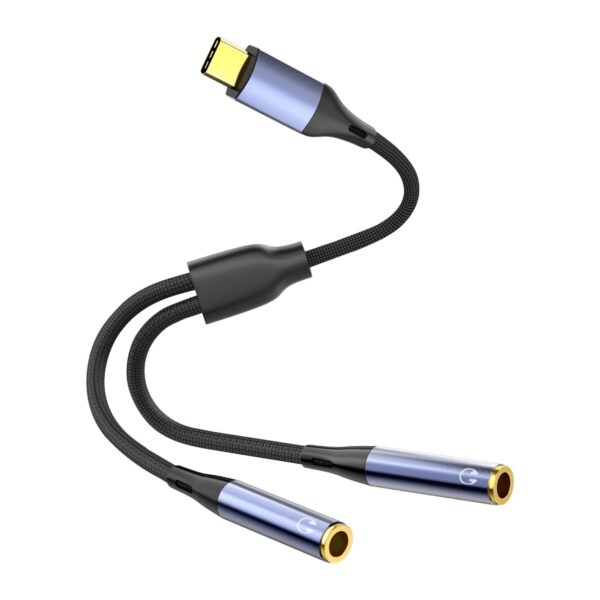 Usb C To Two 3.5Mm Female Audio Adapter Item No#11647 - Image 2