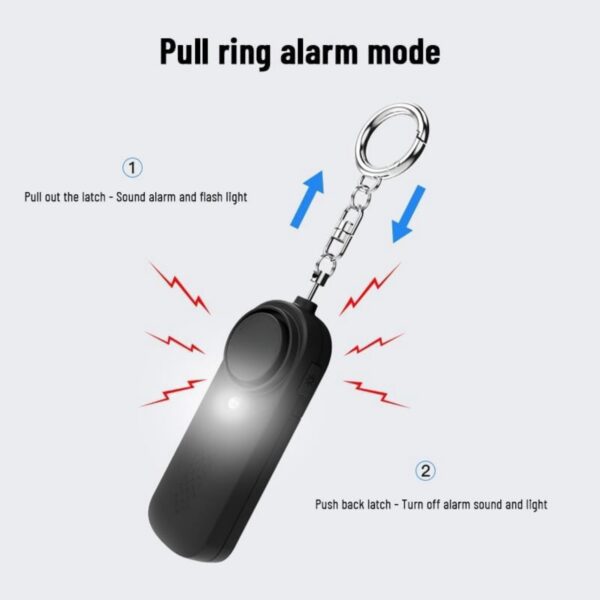 Safety Defense Key Chain With Alarm Item No#11649 - Image 4