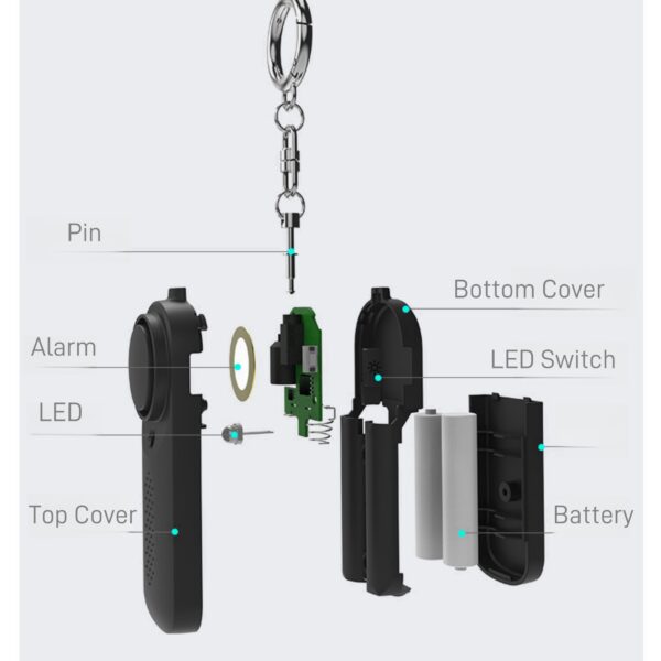 Safety Defense Key Chain With Alarm Item No#11649 - Image 5