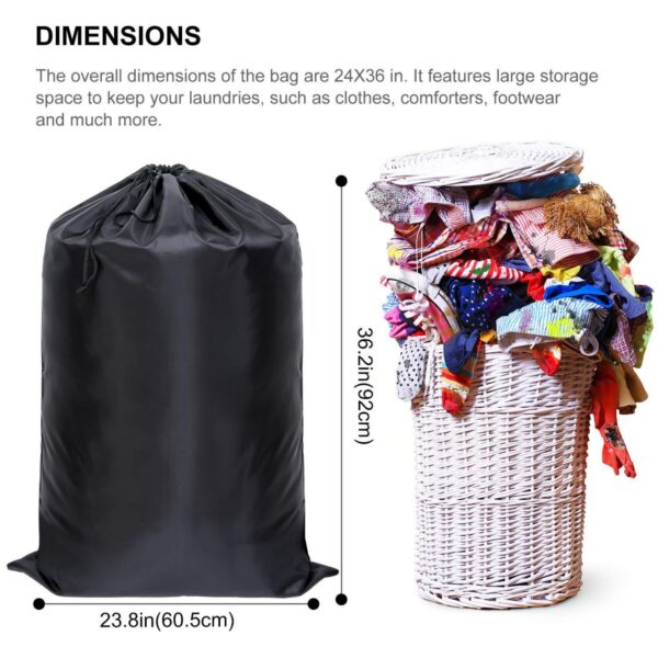 36.2 X 23.8" Sturdy Foldable Clothes Hamper Bag With Shoulder Straps Item No#12375 - Image 4