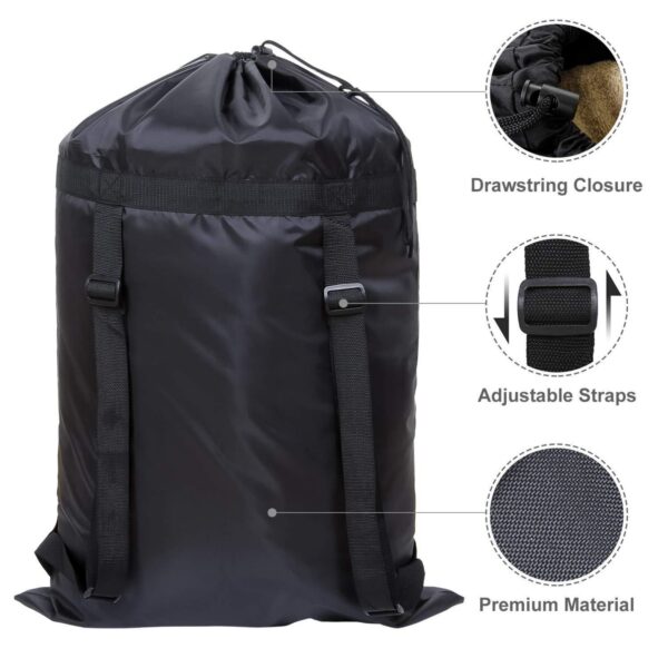 36.2 X 23.8" Sturdy Foldable Clothes Hamper Bag With Shoulder Straps Item No#12375 - Image 5