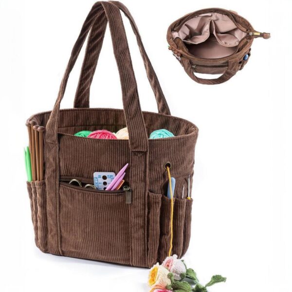 Corduroy Yarn Tote Bag Item No#12381 - Image 2