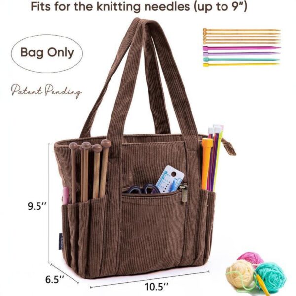 Corduroy Yarn Tote Bag Item No#12381 - Image 3