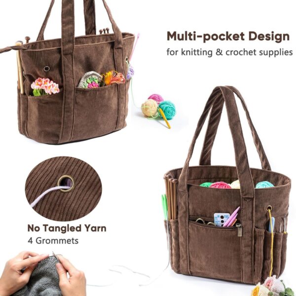 Corduroy Yarn Tote Bag Item No#12381 - Image 5