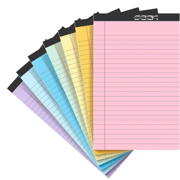 30 Sheets Colorful Narrow Ruled Pads Item No#12429