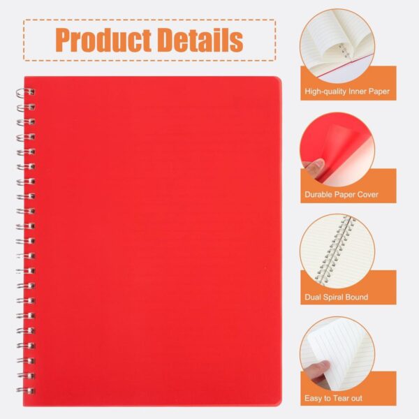 A4 80 Sheets College Ruled Notebook With Plastic Waterproof Cover Item No#12433 - Image 4