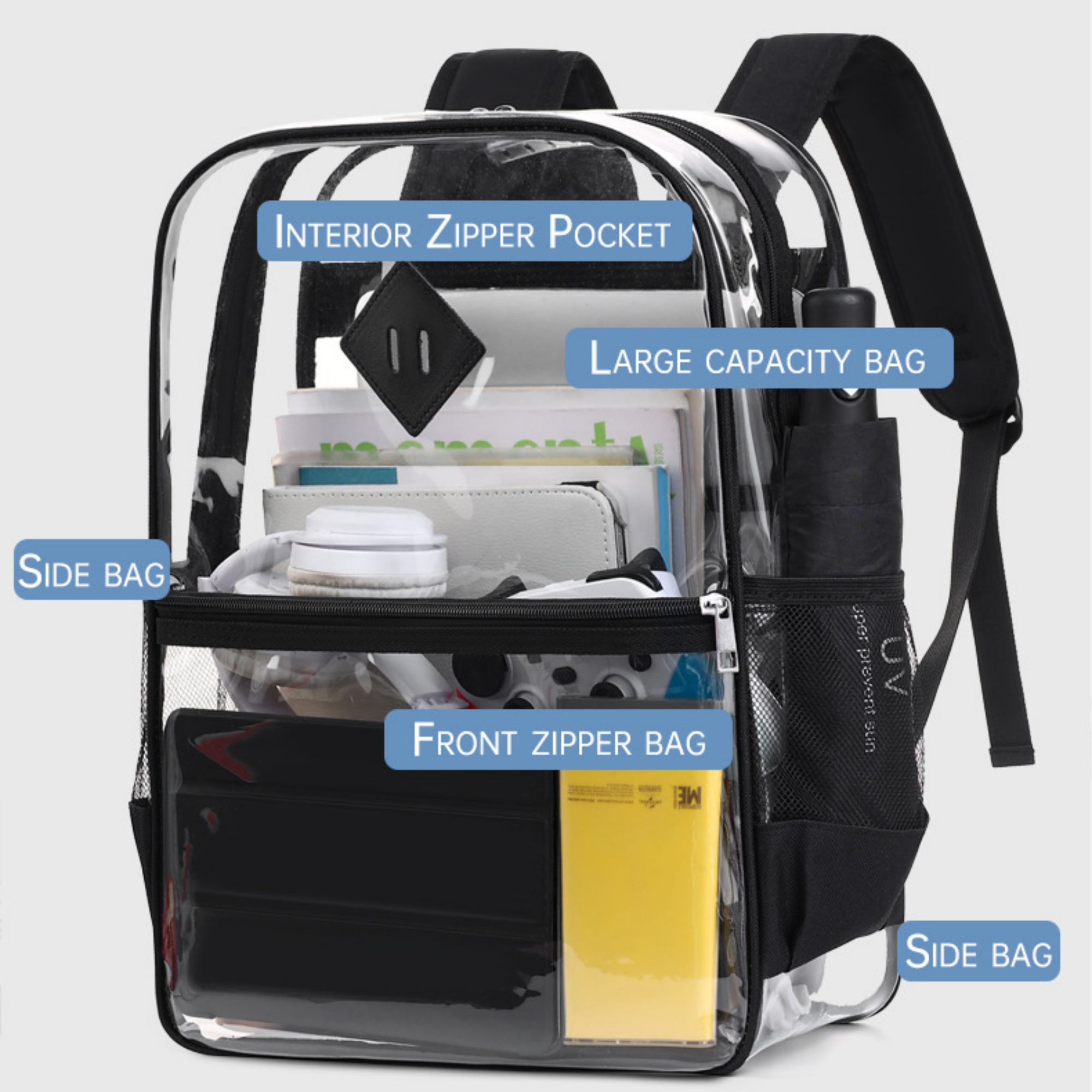 PVC Clear Backpack Item No#11718 - Image 5