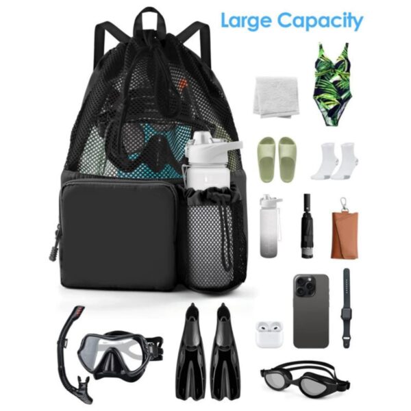 Mesh Drawstring Swim Backpack Item No#11740 - Image 4