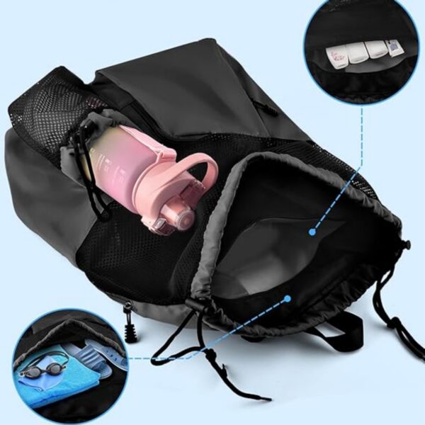 Mesh Drawstring Swim Backpack Item No#11740 - Image 5