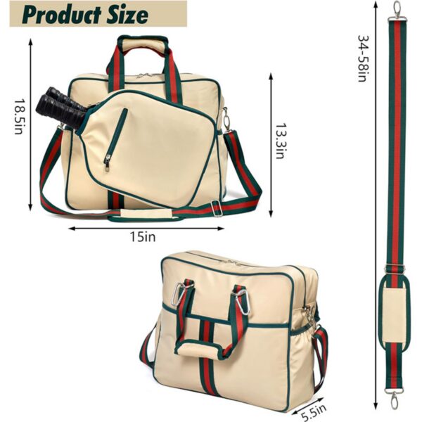 Pickleball Bag Tote With Front Pocket Fits 2 Paddles Item No#12468 - Image 3