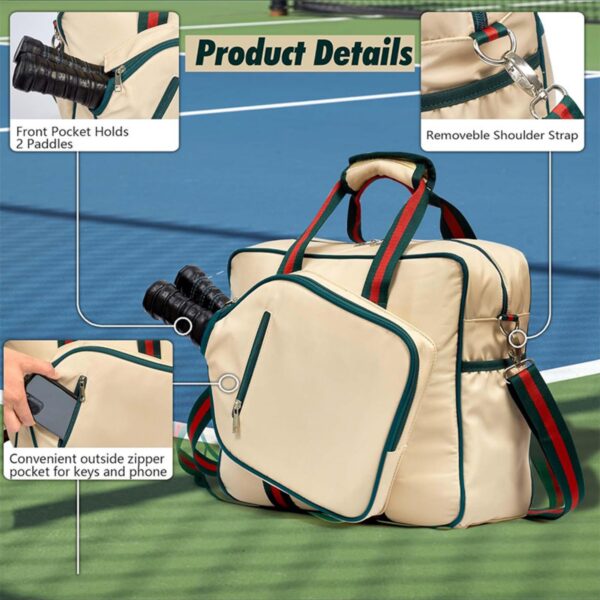 Pickleball Bag Tote With Front Pocket Fits 2 Paddles Item No#12468 - Image 5