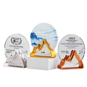 Round Metal Crystal Award Trophy Item No#12472