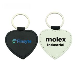 Heart Shaped PU Leather Keychain Item No#12532