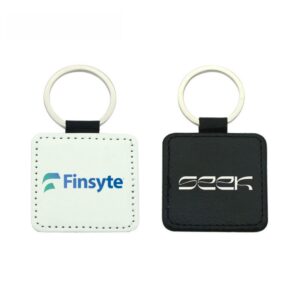 Square PU Leather Keychain Item No#12533
