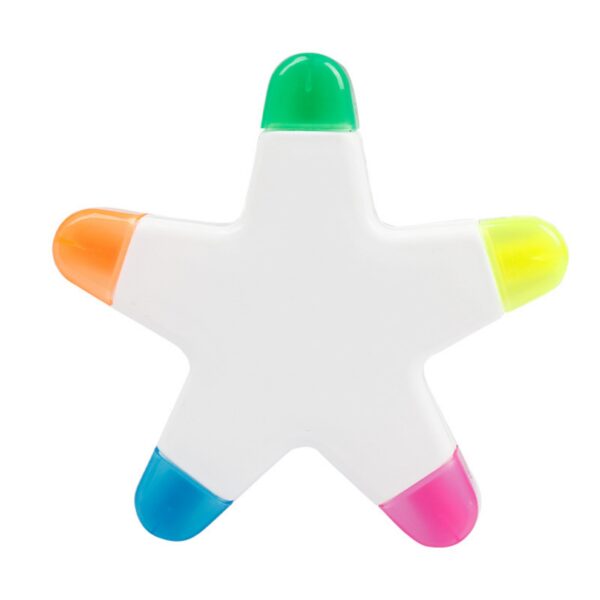 Five Color Star Shaped Highlighters Item No#12547 - Image 2